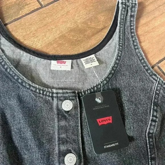 NWT Levi's Women's Tuli Denim Mini Dress medium - Picture 4 of 5